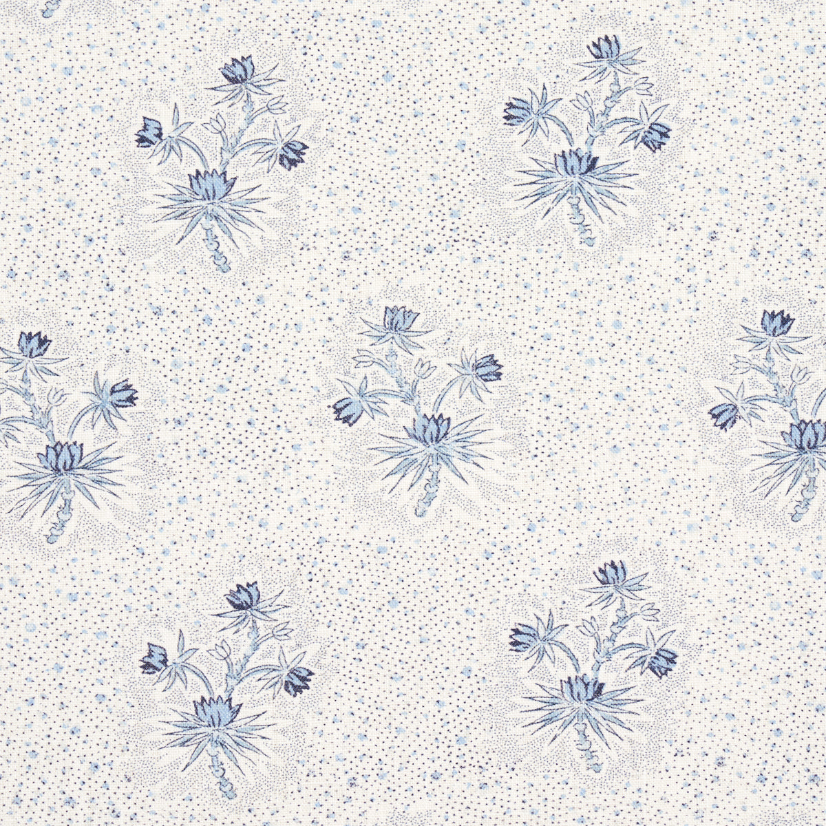 Schumacher Cassis Floral Bleu Fabric Sample 175971