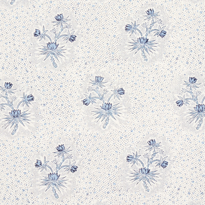 Schumacher Cassis Floral Bleu Fabric Sample 175971