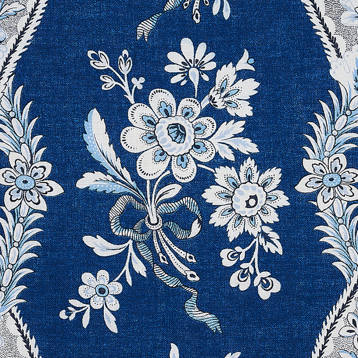 Schumacher Le Castellet Indigo Fabric 175984