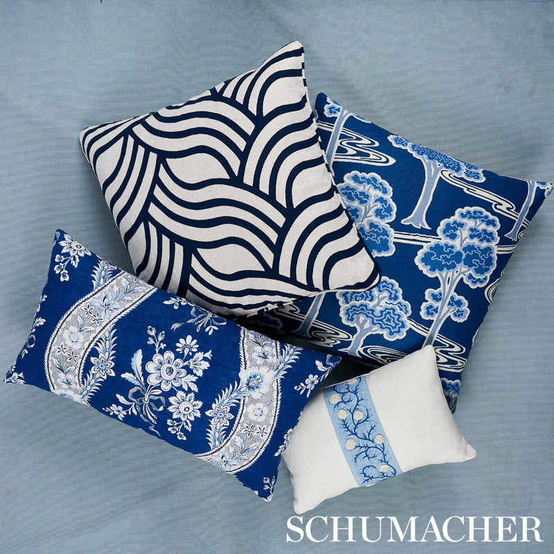 Schumacher Le Castellet Indigo Fabric 175984