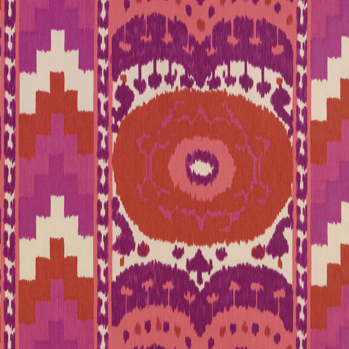 Schumacher Samarkand Ikat II Ruby Fabric 176061