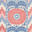 Schumacher Samarkand Ikat II Chambray & Coral Fabric 176065