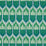 Schumacher Bukhara Ikat Emerald & Peacock Fabric Sample 176083