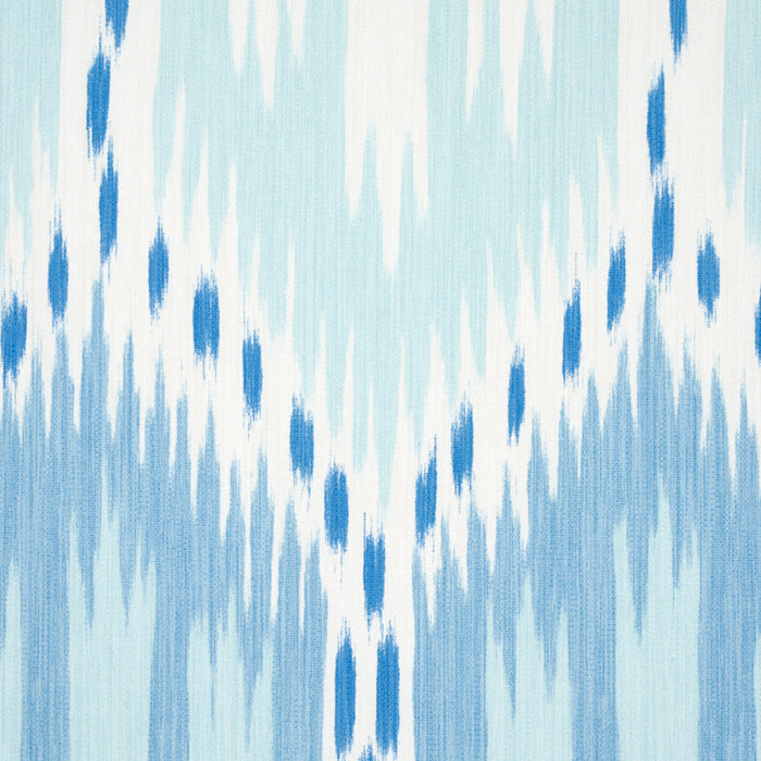 Schumacher Bukhara Ikat Sky And Aqua Fabric 176085