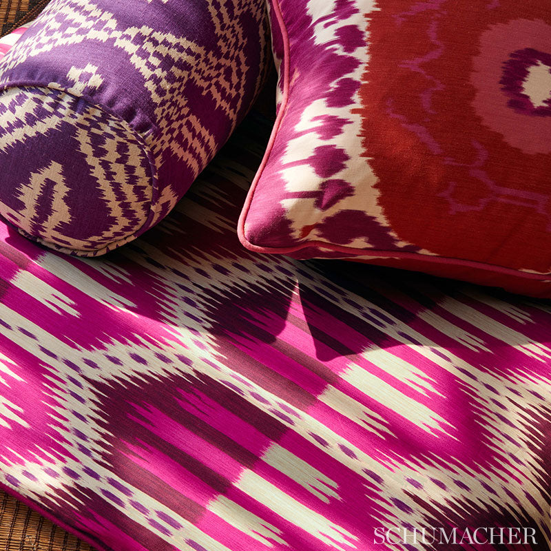 Schumacher Asaka Ikat Violet Fabric 176091