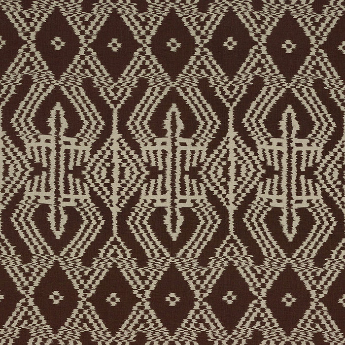 Schumacher Asaka Ikat Espresso Fabric Sample 176093