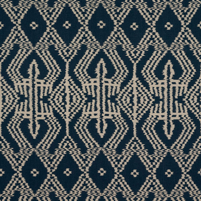 Schumacher Asaka Ikat Indigo Fabric Sample 176095