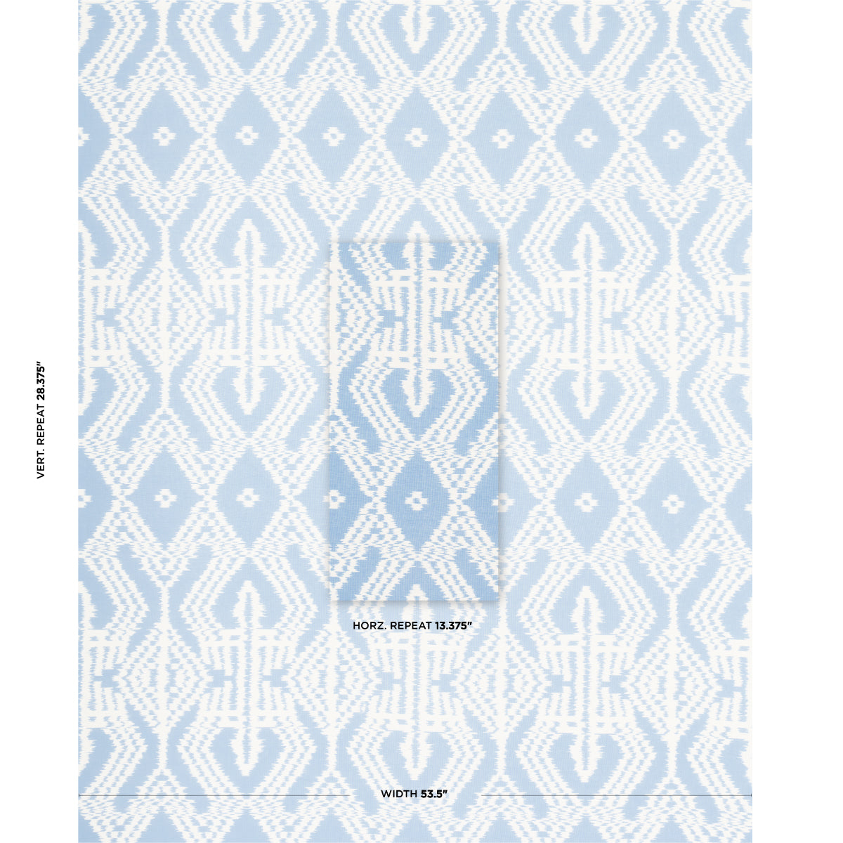 Schumacher Asaka Ikat Chambray Fabric 176096