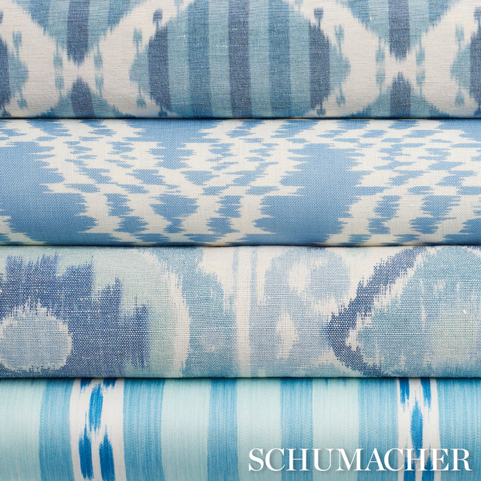 Schumacher Asaka Ikat Chambray Fabric 176096