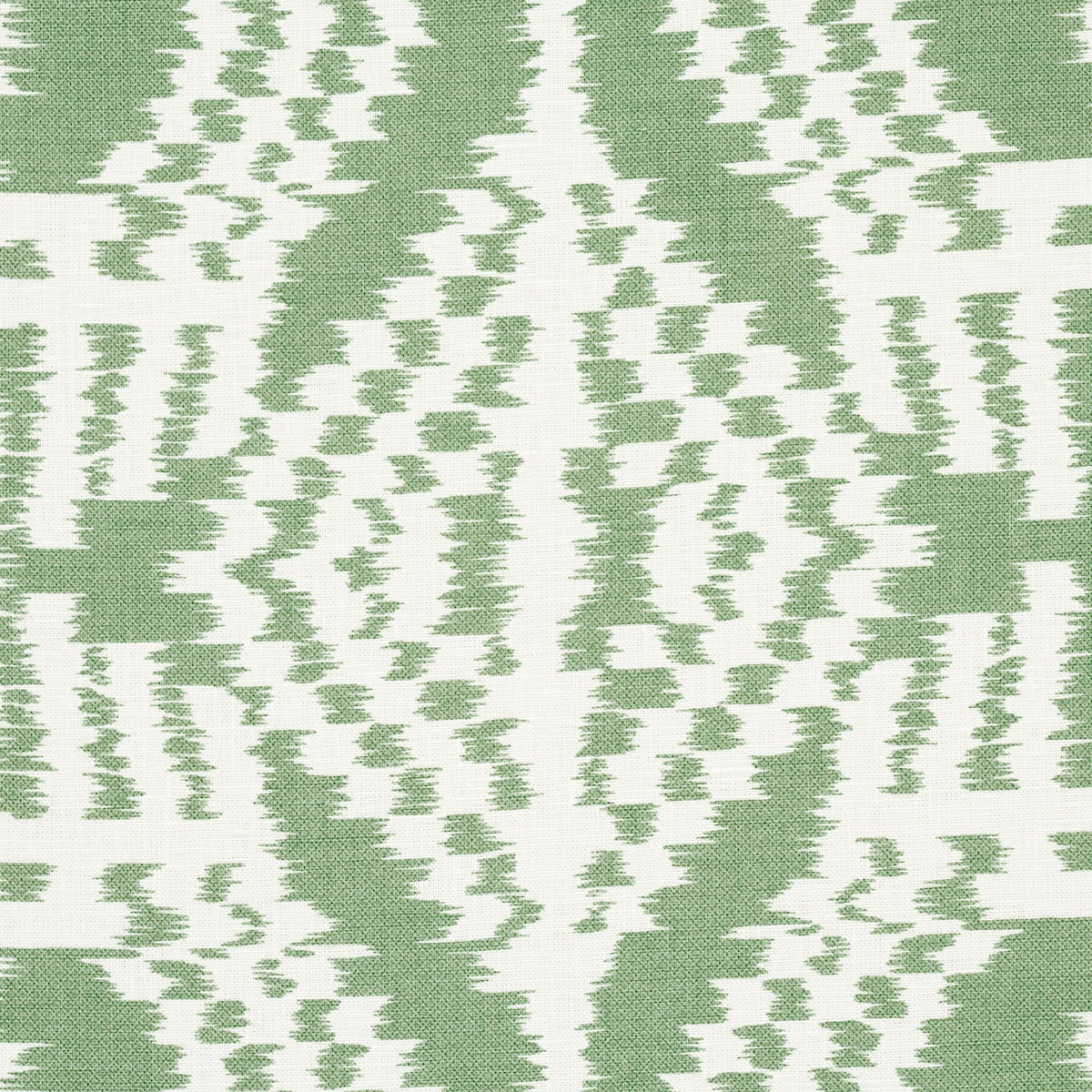 Schumacher Asaka Ikat Green Fabric Sample 176097