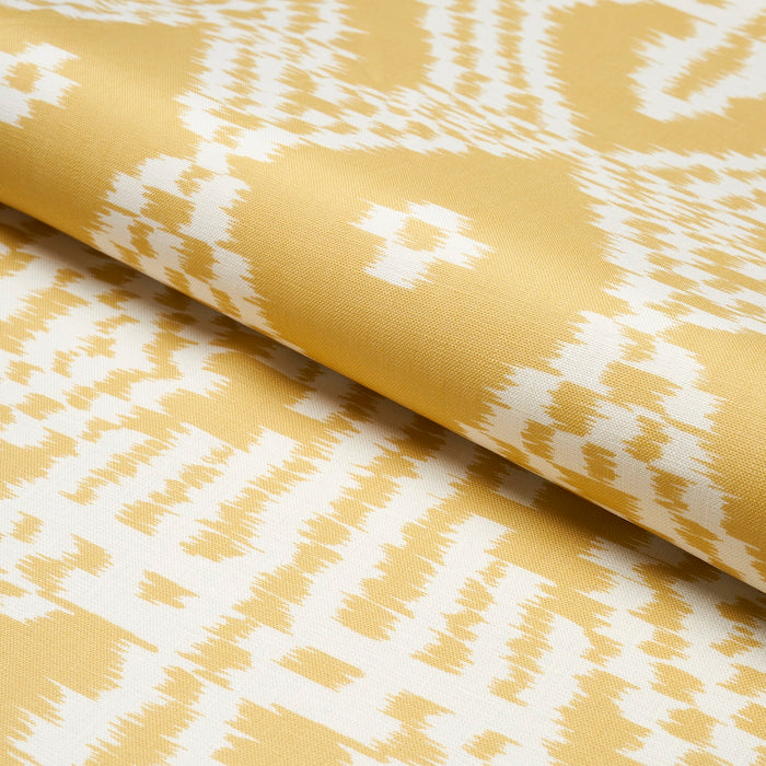 Schumacher Asaka Ikat Buttercup Fabric Sample 176098