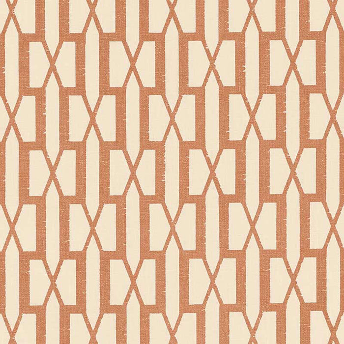 Schumacher Belvedere Burnt Orange Fabric 176116