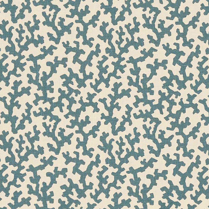 Schumacher Folly Peacock Blue Fabric Sample 176125