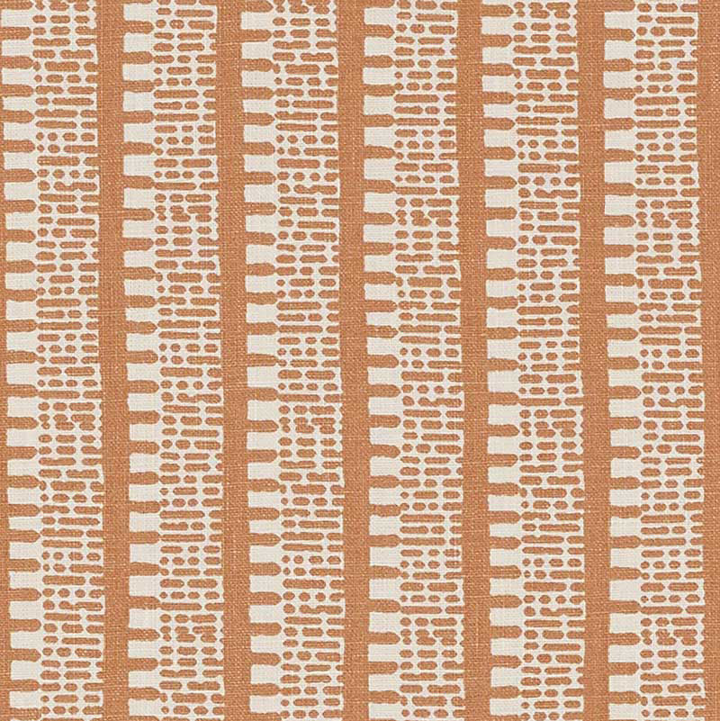 Schumacher Kiosk Burnt Orange Fabric 176136