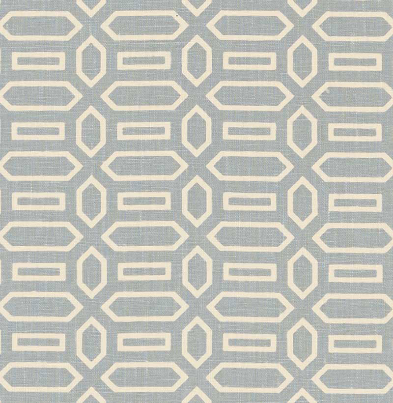 Schumacher Pavilion Orpington Blue Fabric 176144