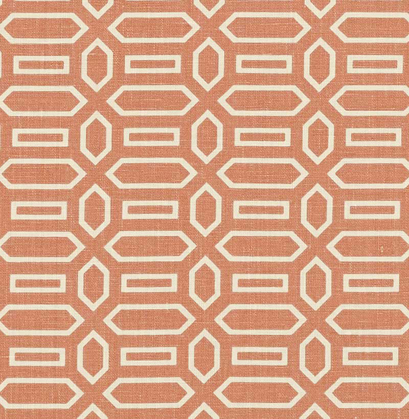 Schumacher Pavilion Burnt Orange Fabric 176146