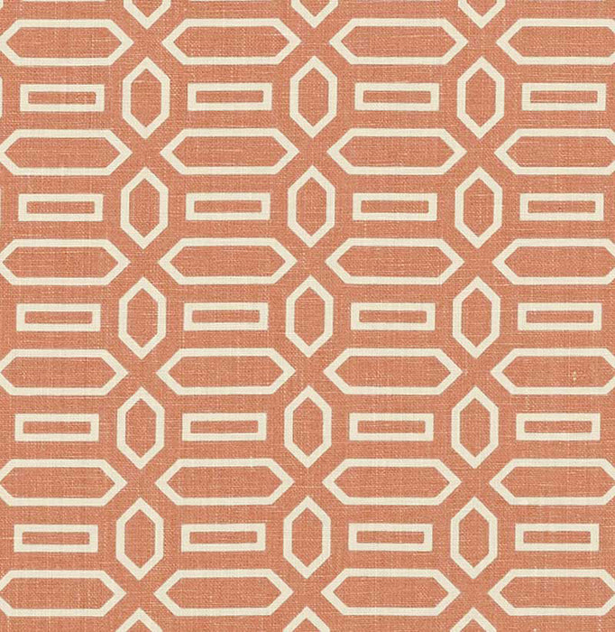 Schumacher Pavilion Burnt Orange Fabric 176146