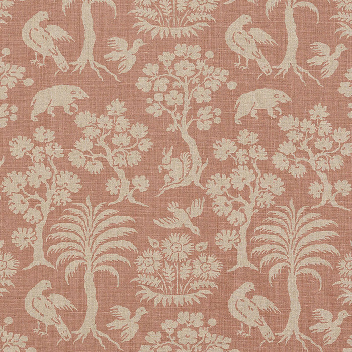 Schumacher Woodland Silhouette Blush Fabric 176170