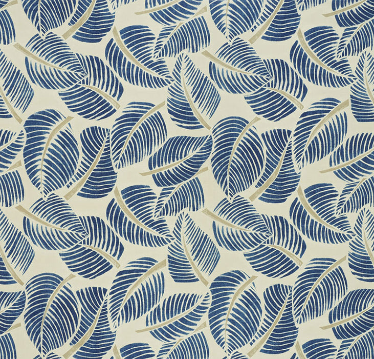 Schumacher Costa Rica Indigo Fabric Sample 176191