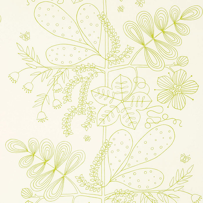 Schumacher Blommen Print Lime Fabric 176200