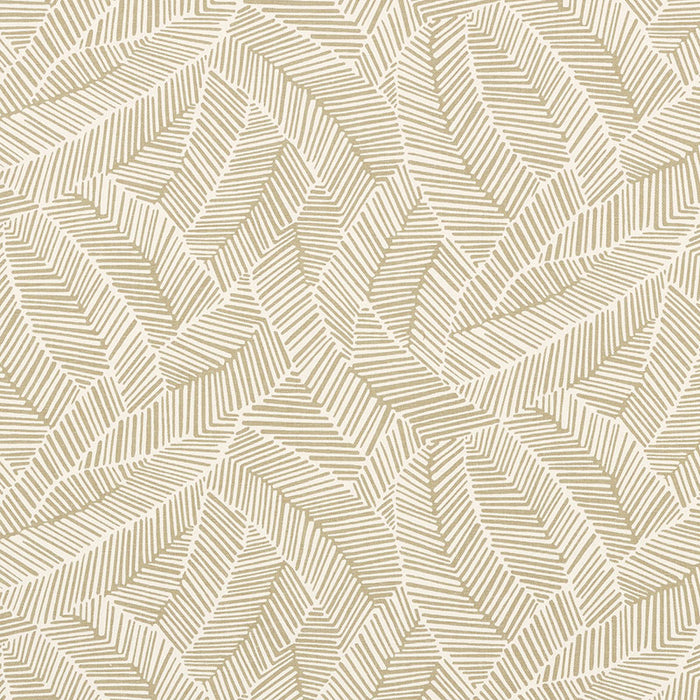 Schumacher Abstract Leaf Taupe Fabric Sample 176220