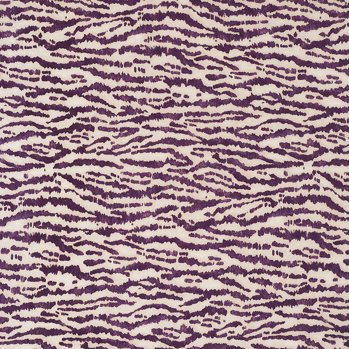 Schumacher Animaux Eggplant Fabric Sample 176374