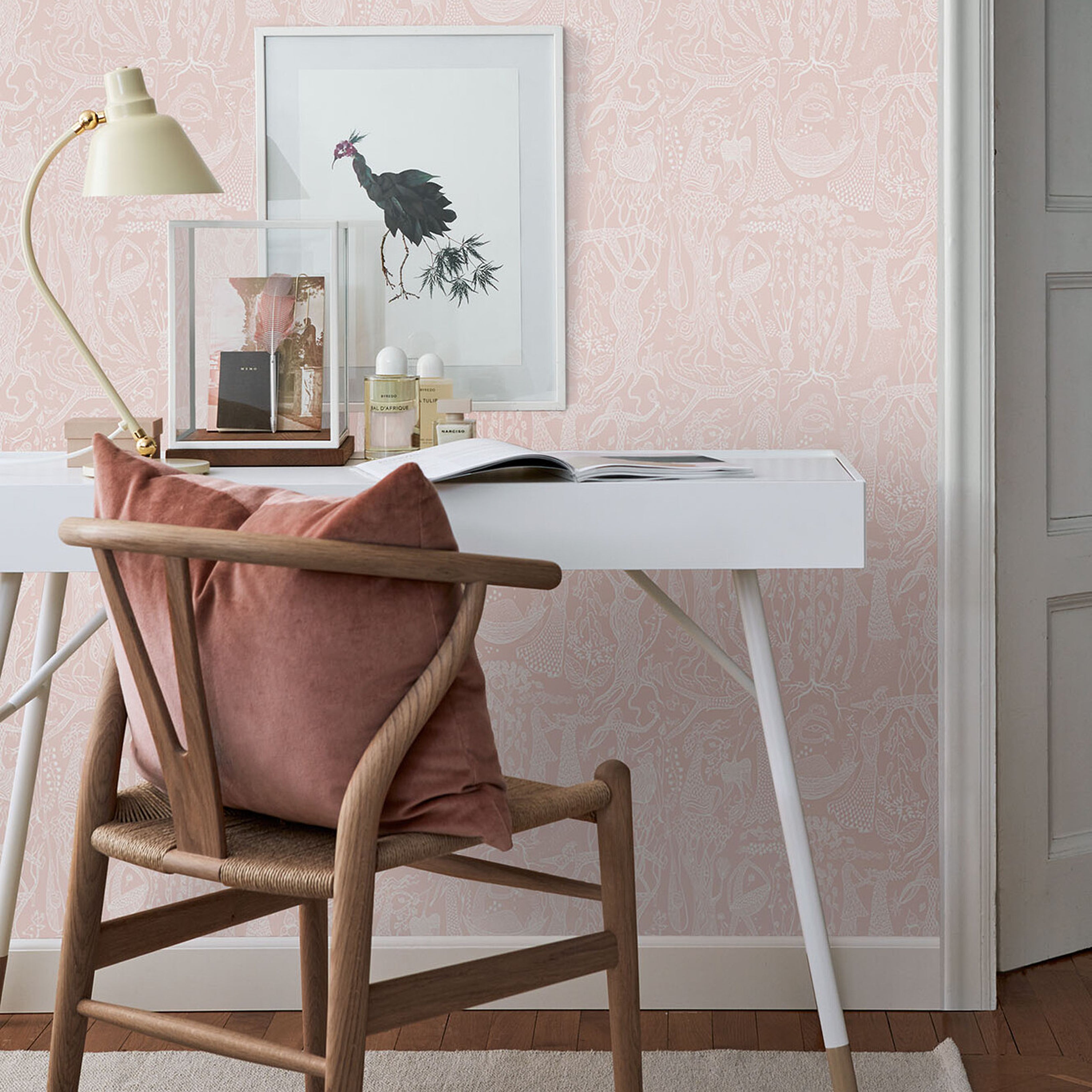 Schumacher PoÃˆMe D'Amour Blush Wallpaper 1764