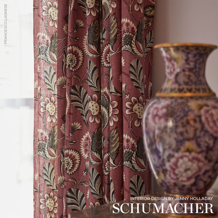 Schumacher Ursula Mulberry Fabric Sample 176442