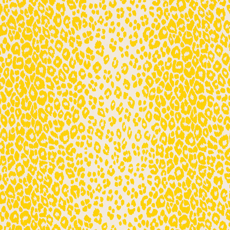 Schumacher Iconic Leopard Yellow Fabric 176451