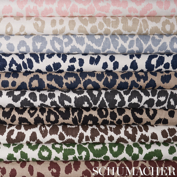 Schumacher Iconic Leopard Sky Fabric 176453