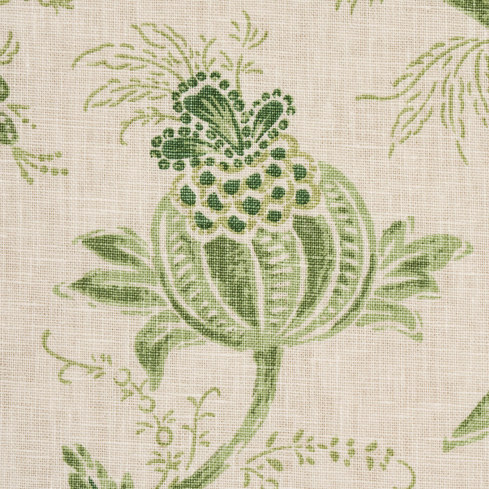 Schumacher Chinoiserie Vine Leaf Green Fabric 176492