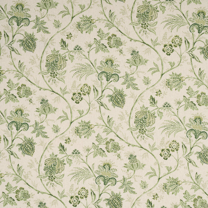 Schumacher Chinoiserie Vine Leaf Green Fabric 176492