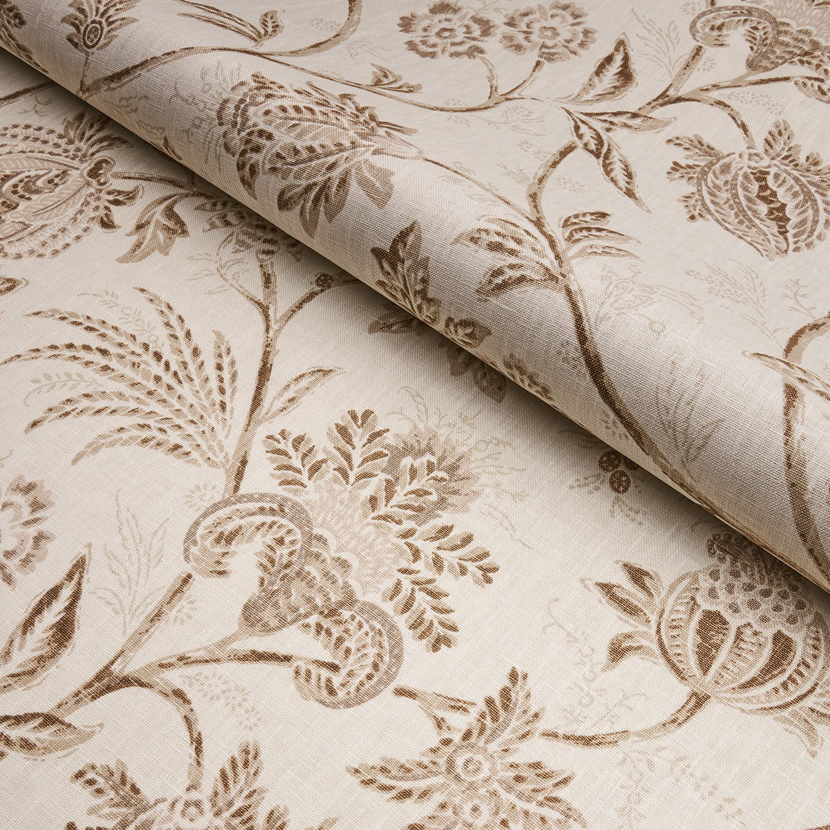 Schumacher Chinoiserie Vine Neutral Fabric Sample 176493