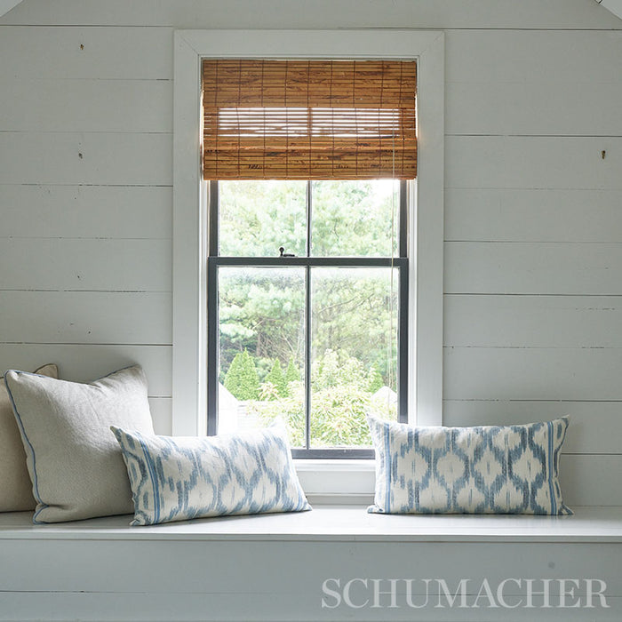 Schumacher Santa Monica Ikat Indigo Fabric 176502