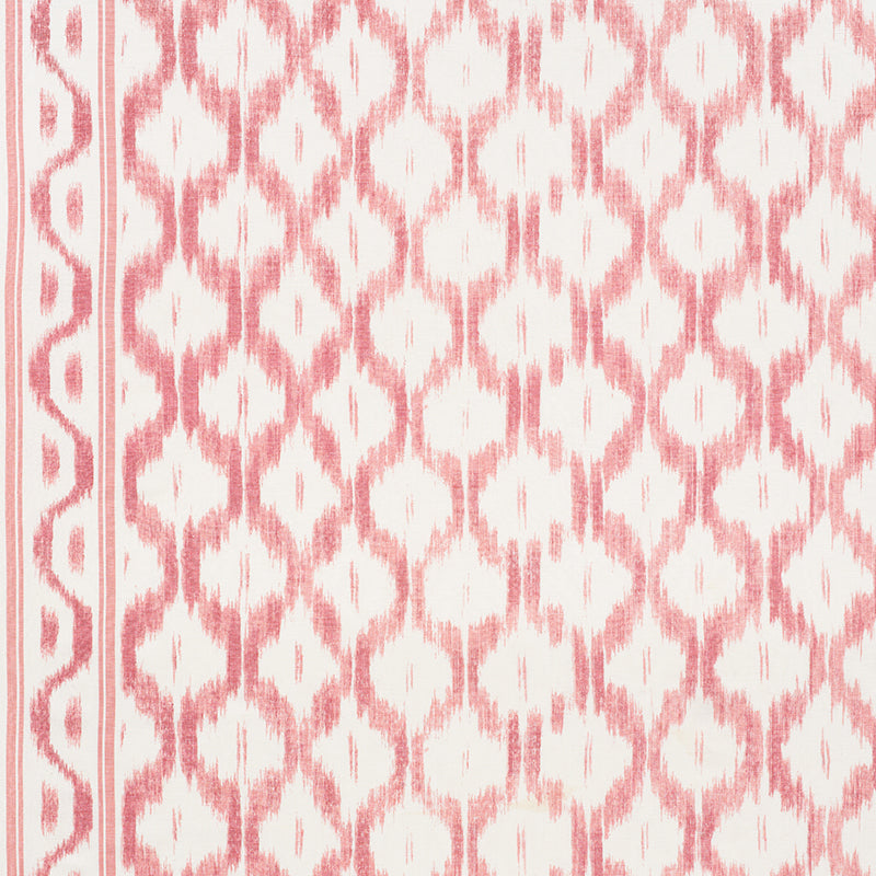 Schumacher Santa Monica Ikat Faded Red Fabric 176503