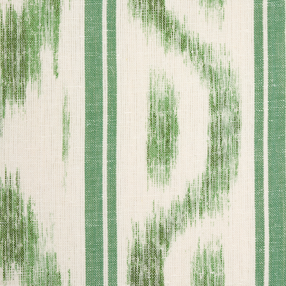 Schumacher Santa Monica Ikat Leaf Green Fabric 176504