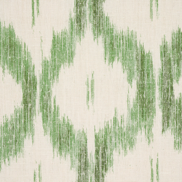 Schumacher Santa Monica Ikat Leaf Green Fabric 176504