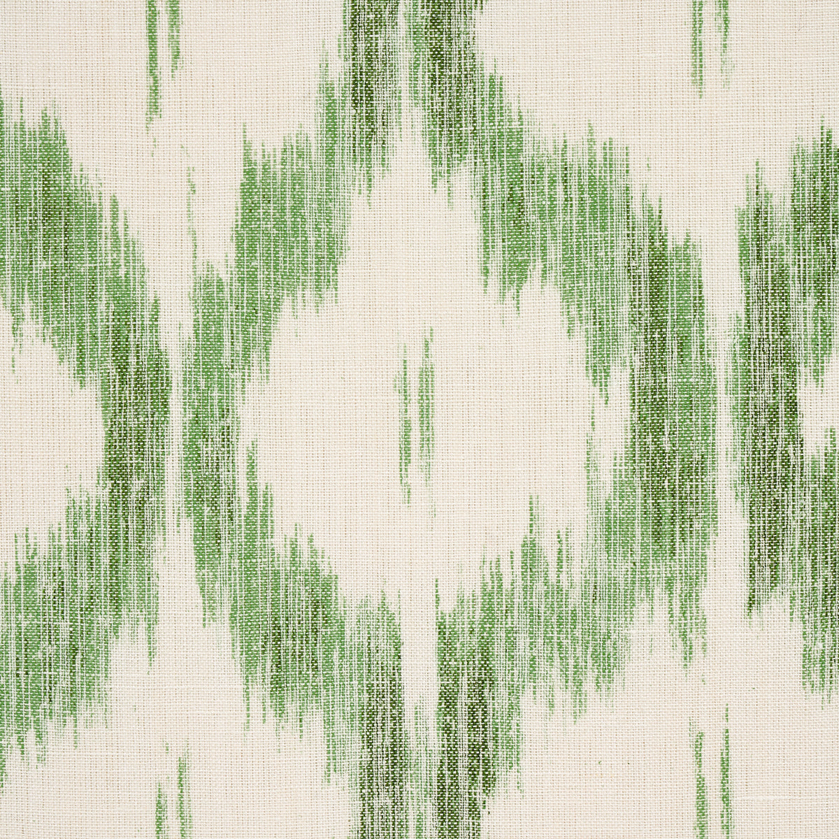 Schumacher Santa Monica Ikat Leaf Green Fabric Sample 176504