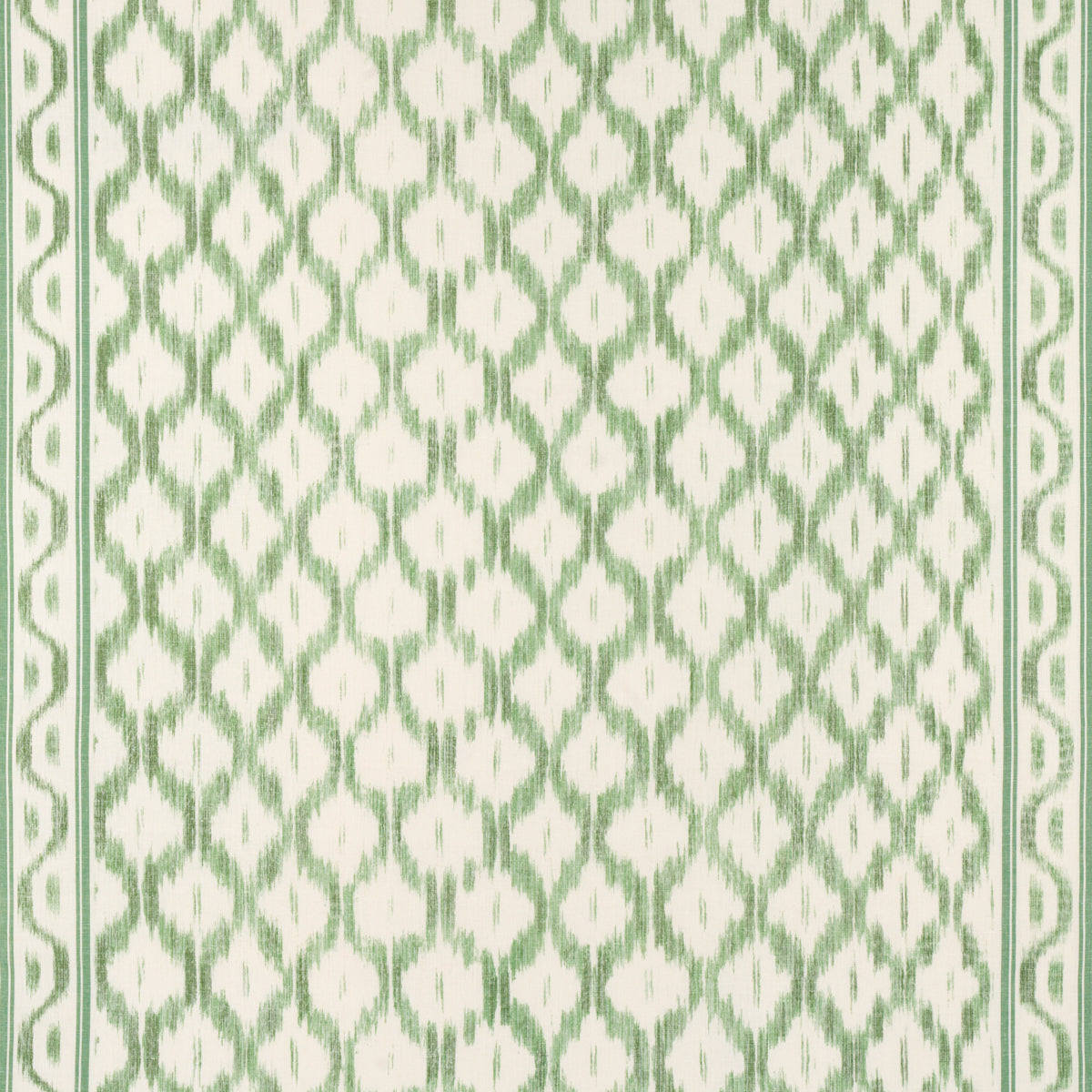 Schumacher Santa Monica Ikat Leaf Green Fabric 176504