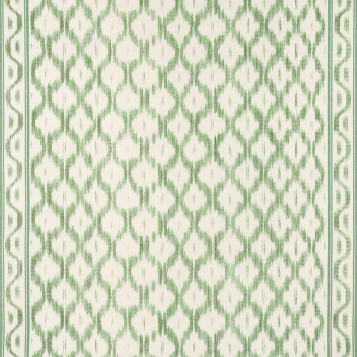 Schumacher Santa Monica Ikat Leaf Green Fabric Sample 176504