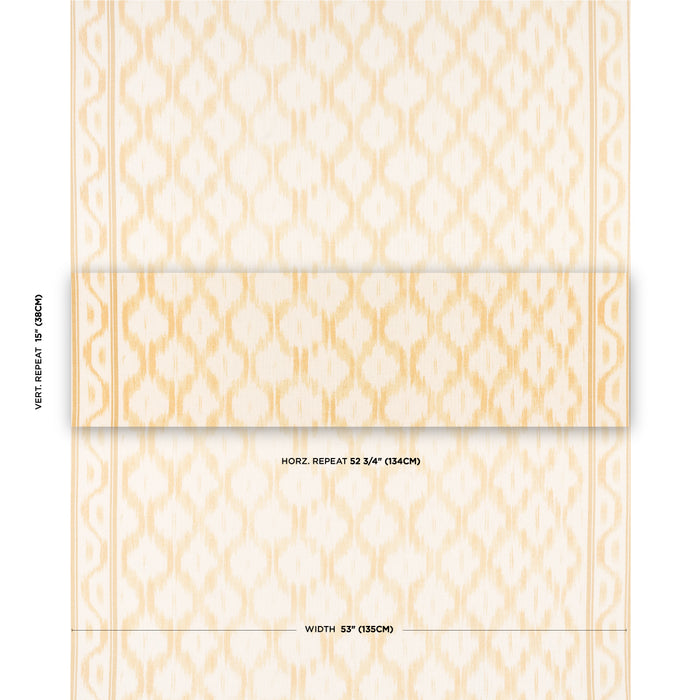 Schumacher Santa Monica Ikat Yellow Fabric Sample 176505