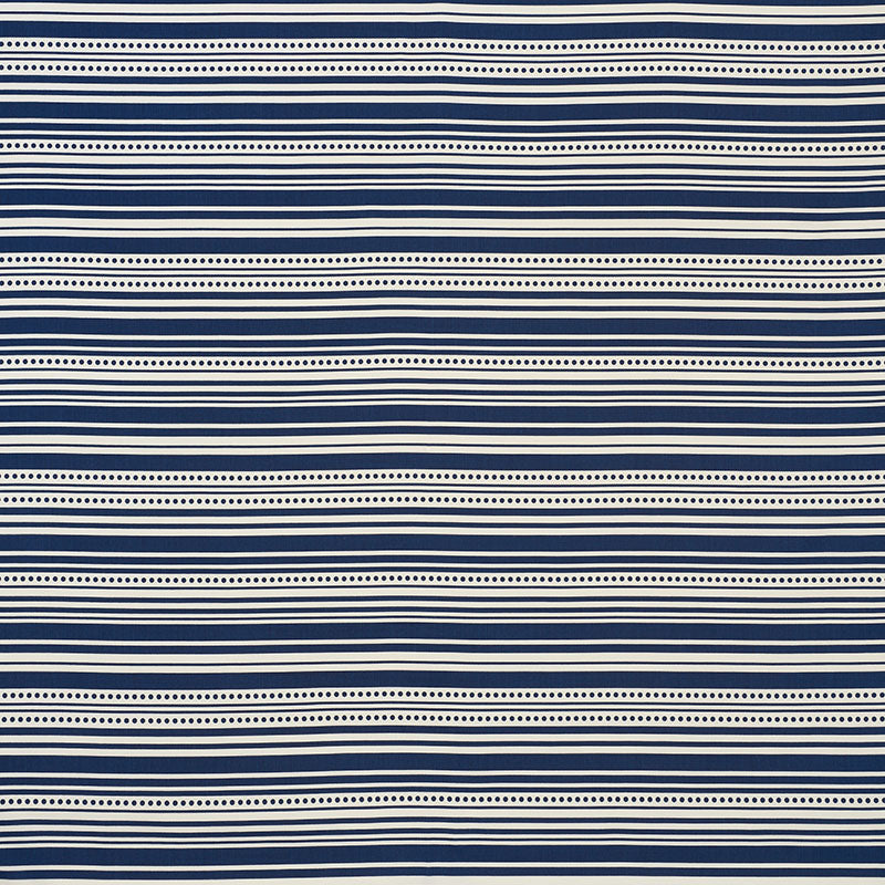 Schumacher Stripedot II Indoor/Outdoor Navy Fabric 176592