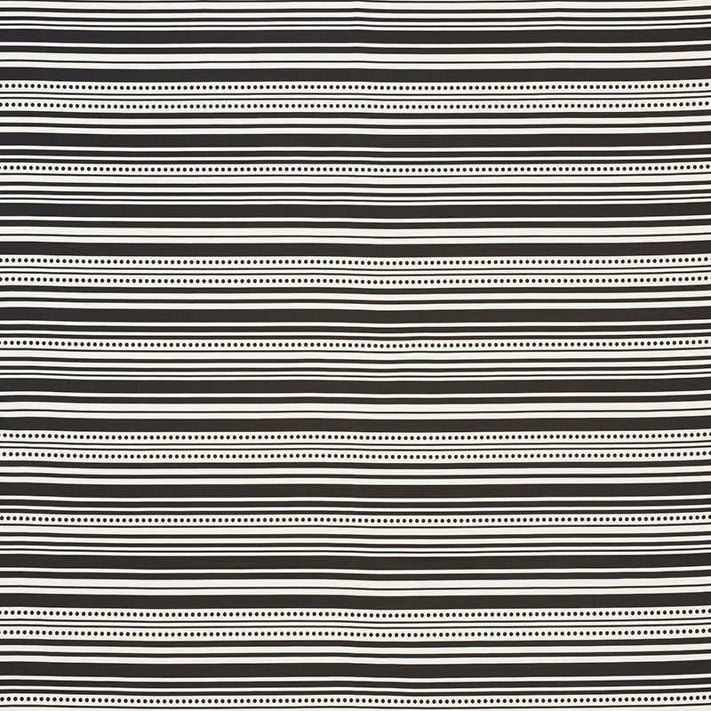 Schumacher Stripedot II Indoor/Outdoor Black Fabric 176593