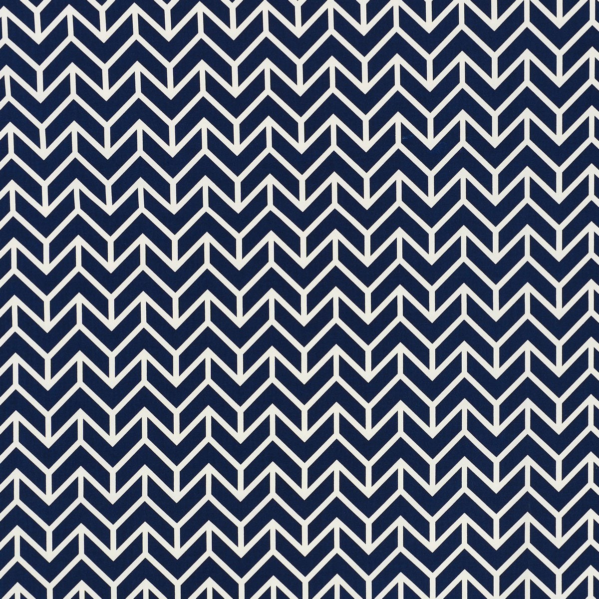 Schumacher Chevron Indoor/Outdoor Navy Fabric 176692