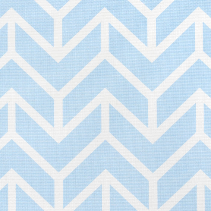 Schumacher Chevron Indoor/Outdoor Sky Fabric Sample 176693