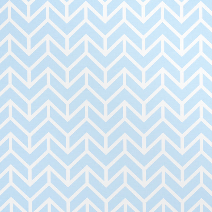 Schumacher Chevron Indoor/Outdoor Sky Fabric 176693