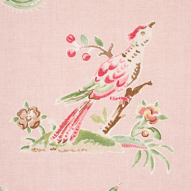 Schumacher Magical Menagerie Blush Fabric 176754