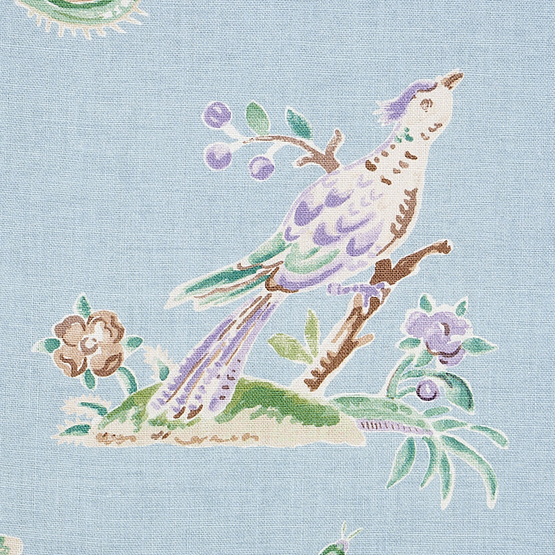 Schumacher Magical Menagerie Sky Fabric 176755