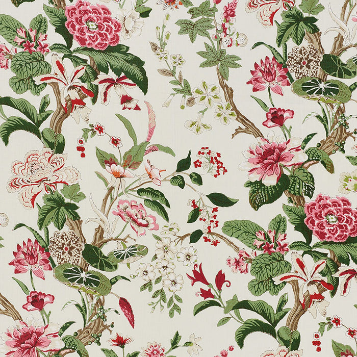 Schumacher Nymphaea Fuchsia Fabric 176761