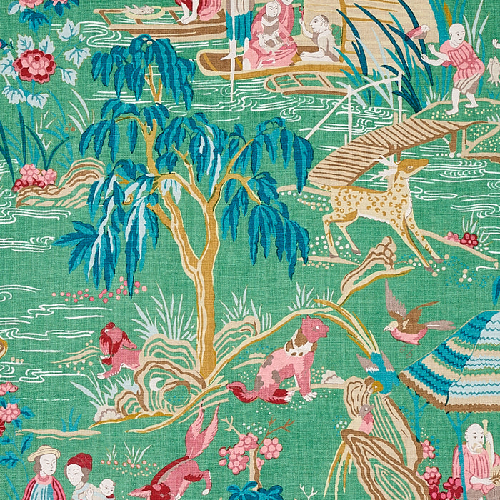 Schumacher Yangtze River Jade Fabric 176770